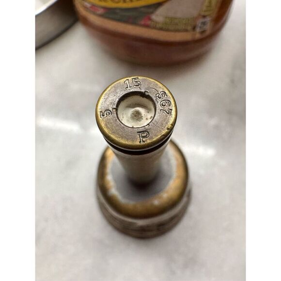 Rare Vintage Trench Art WW2 Bullet Military Brass Bell with Sounding Numbers - Picture 3 of 3